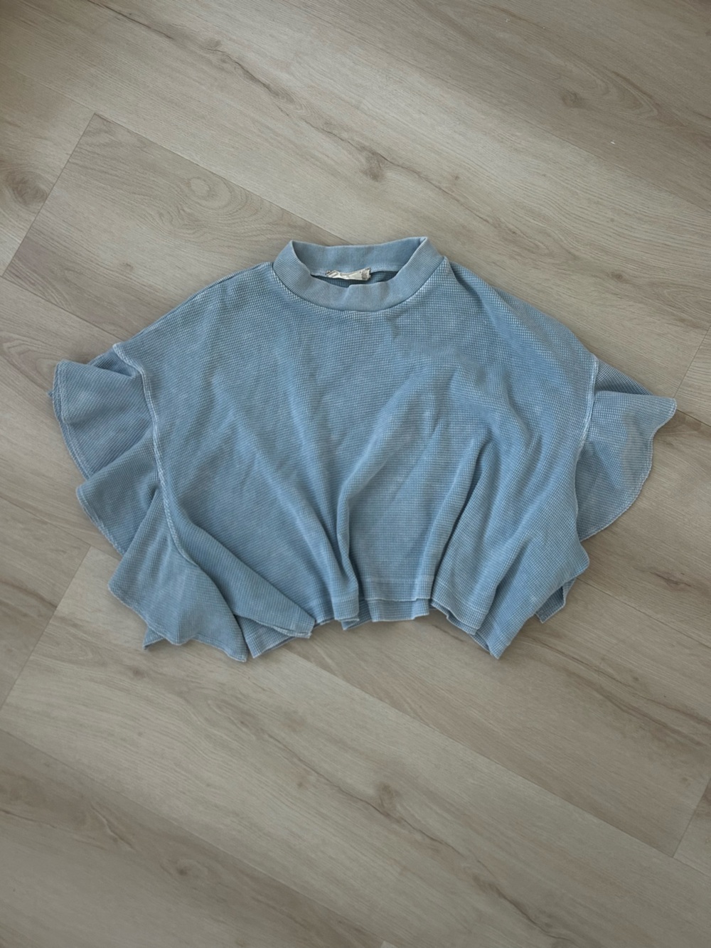 Altar’d State Flutter Sleeve Top in Light Blue
